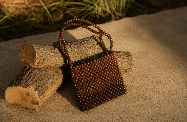 Sac en perles de bois Atelier Shizen