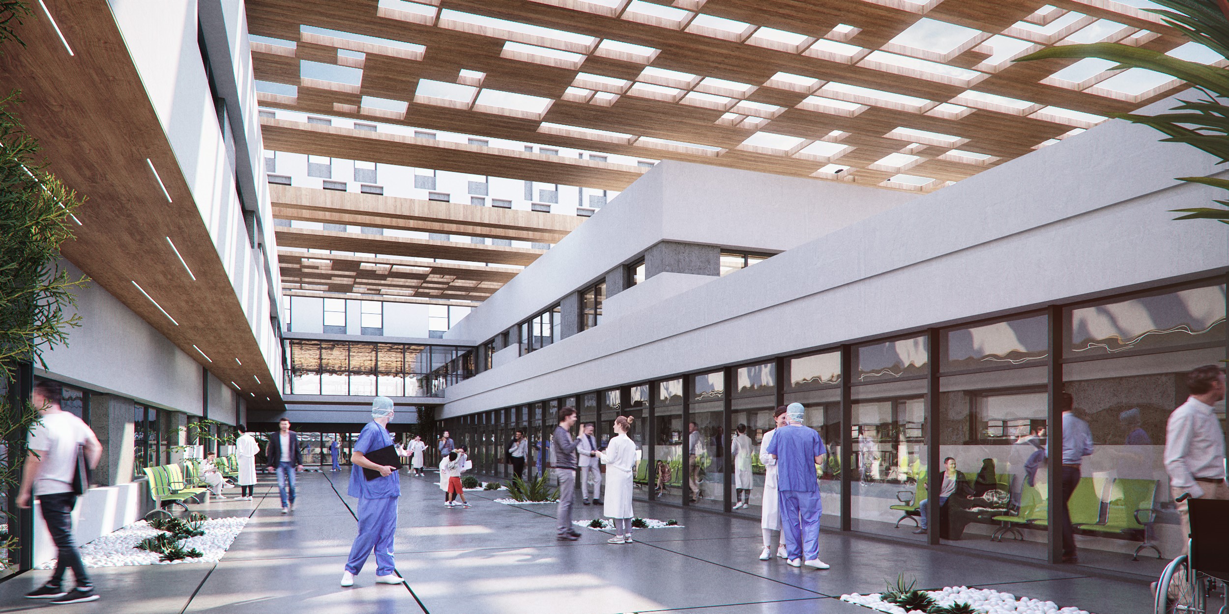 Centre Hospitalier Provincial Fès-Meknès — projet de concours — MAJAZ Architecture + JHK Architectes